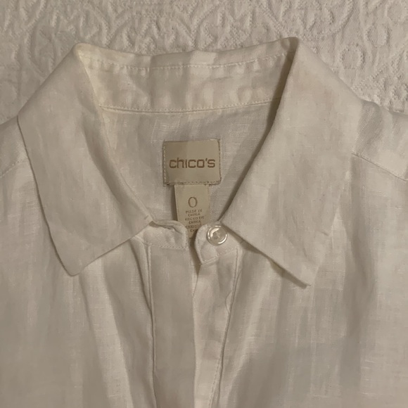 Chico’s 100% Linen Women’s Sleeveless Tunic - Picture 10 of 15